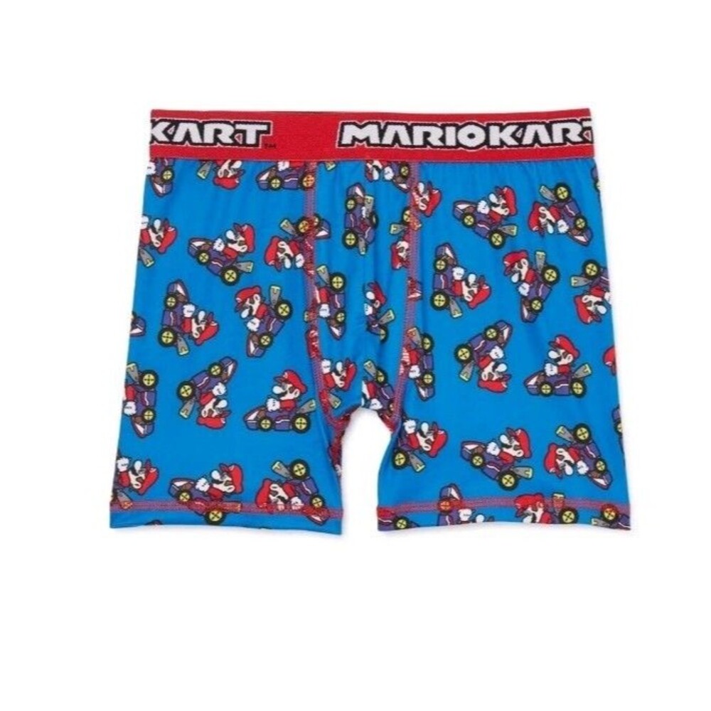 Mario Kart Boys 4pk Boxer Briefs Small 4/5 + 2x3pk Wonder Nation No Show Socks M - Picture 7 of 11